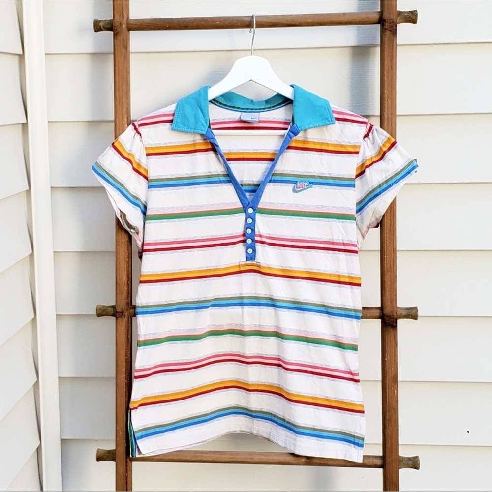 Nike Blue and Red Short Sleeve Tee